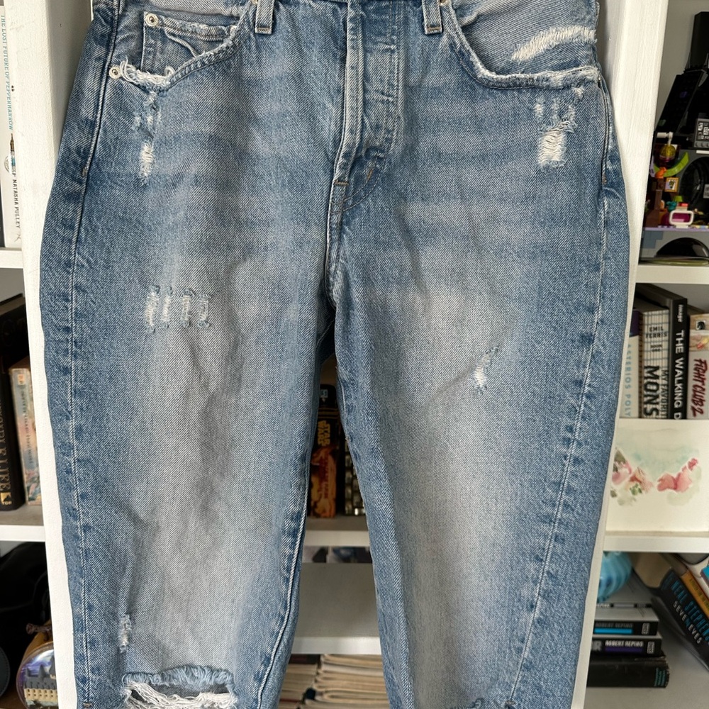 Edwin Relaxed Fit Distressed Light Blue Jeans